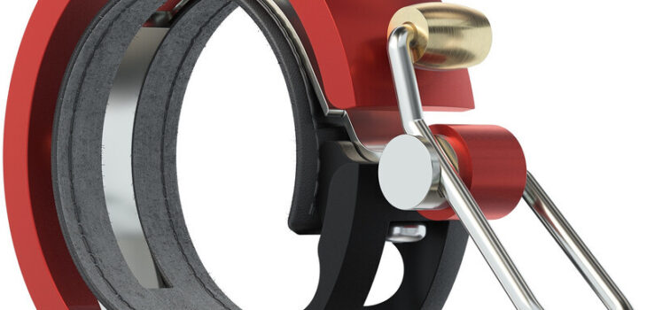 Knog Oi Luxe Bike Bell, black/red S | 22,2mm 2021 Dzwonki 12916KN